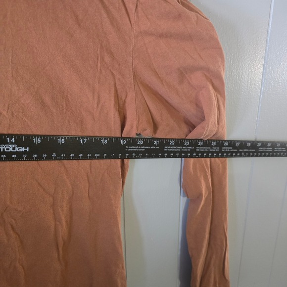 PacSun Mind Trap Mens Medium Long Sleeve Shirt Orange Rust Graphic Tee Cotton - Picture 5 of 7